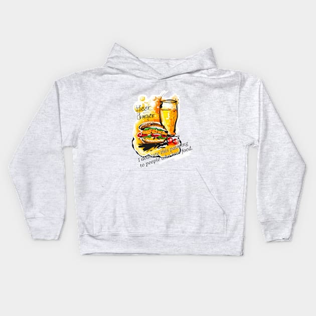 Hamburgers and beer Kids Hoodie by kwonjossi